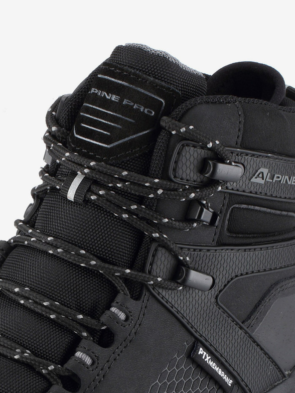 ALPINE PRO Černé pánské outdoorové boty s membránou PTX ALPINE PRO Kneiffe