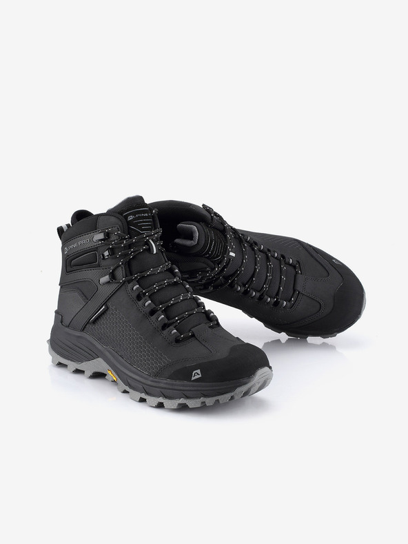ALPINE PRO Černé pánské outdoorové boty s membránou PTX ALPINE PRO Kneiffe