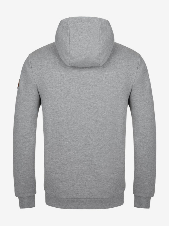Kilpi Světle šedá pánská mikina s kapucí Kilpi Leines-M