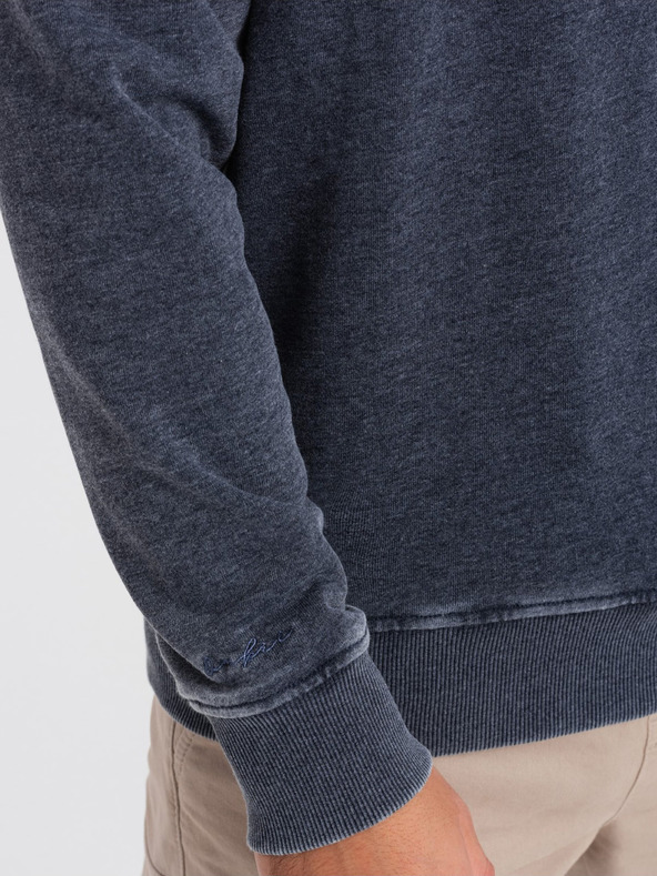 Ombre Clothing Tmavě modrá pánská mikina Ombre Clothing