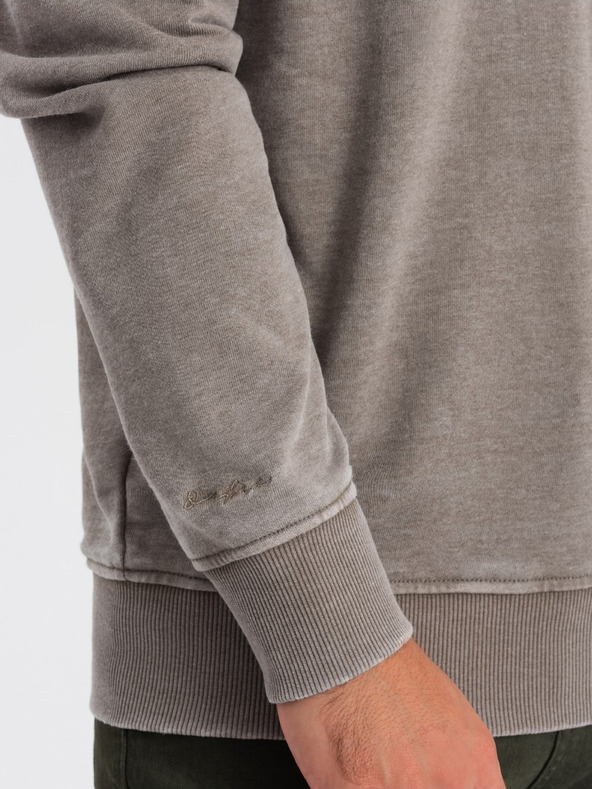 Ombre Clothing Béžová pánská mikina Ombre Clothing