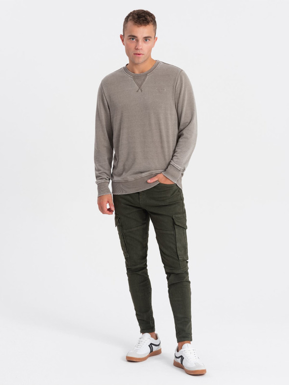 Ombre Clothing Béžová pánská mikina Ombre Clothing