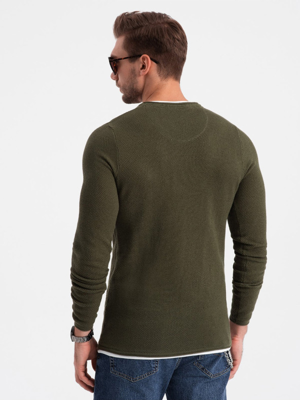 Ombre Clothing Khaki pánský svetr Ombre Clothing