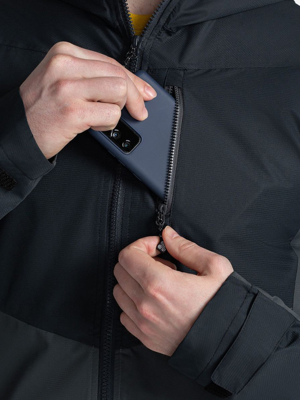 Kilpi Šedo-černá pánská outdoorová bunda Kilpi SONNA-M