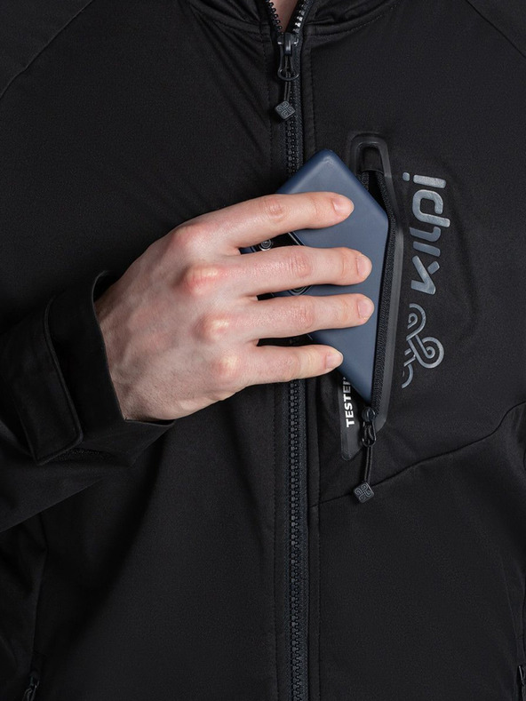 Kilpi Černá pánská lehká softshelová bunda Kilpi BELTRA-M