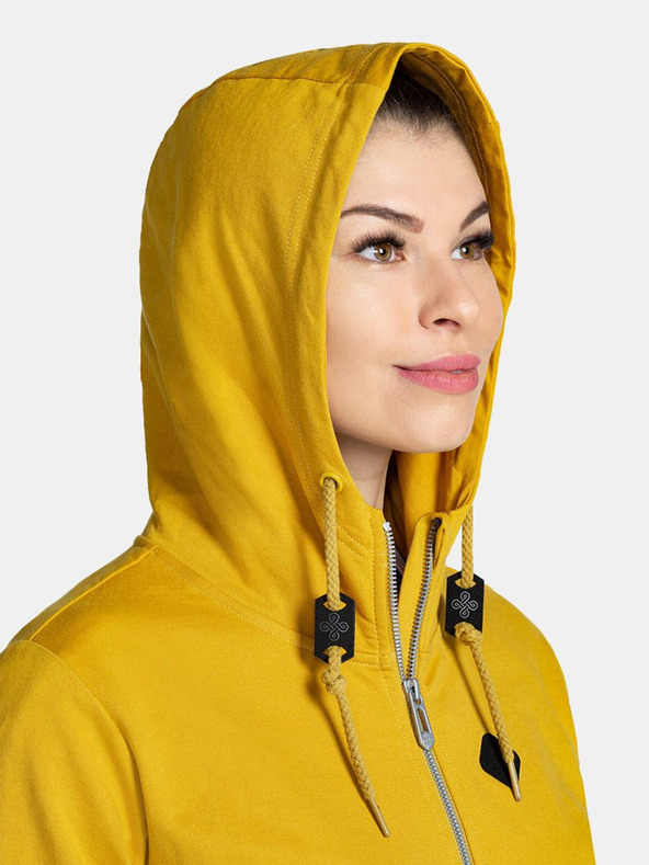 Kilpi Hořčicová dámská bavlněná mikina Kilpi TARALI-W