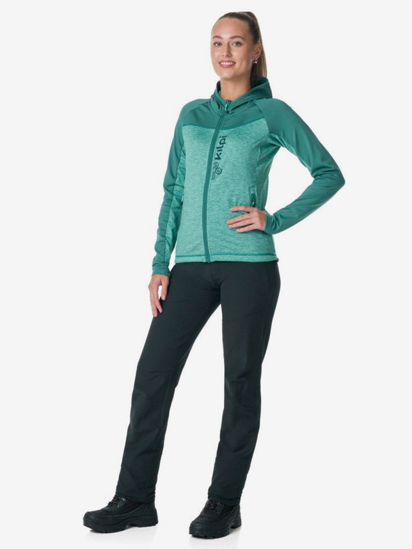 Kilpi Tyrkysová dámská žíhaná funkční mikina Kilpi LAYANA-W