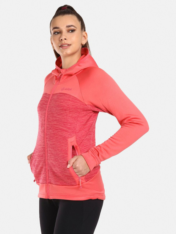 Kilpi Růžová dámská žíhaná funkční mikina Kilpi LAYANA-W