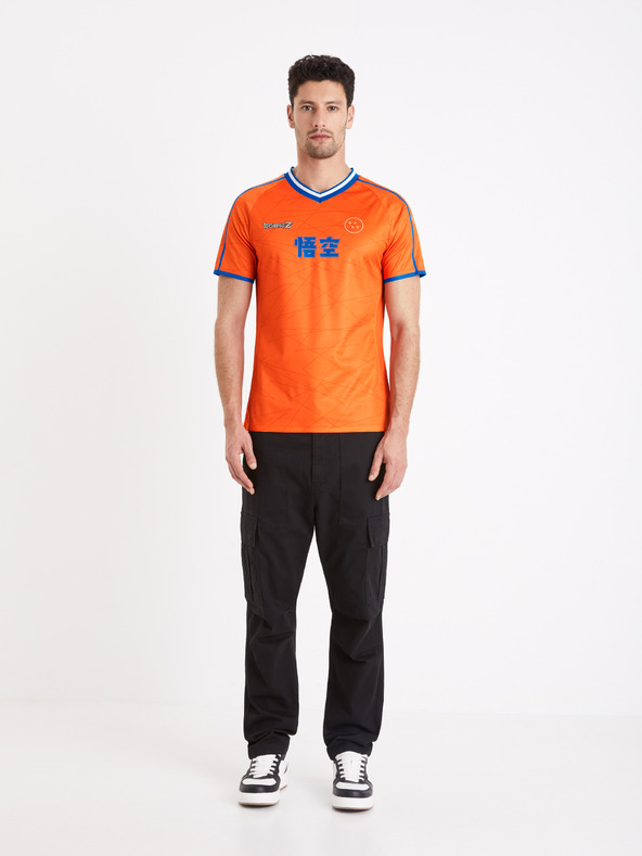 Celio Oranžové pánské tričko Celio Dragon Ball