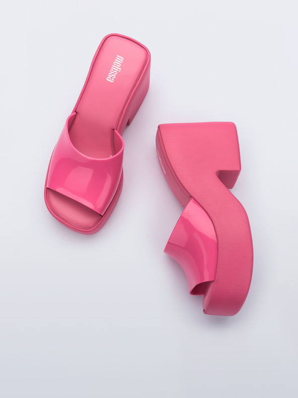 Melissa Růžové dámské pantofle na podpatku Melissa Posh