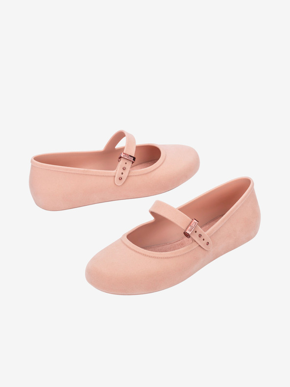 Melissa Světle růžové dámské baleríny Melissa Soft Ballerina Velvet