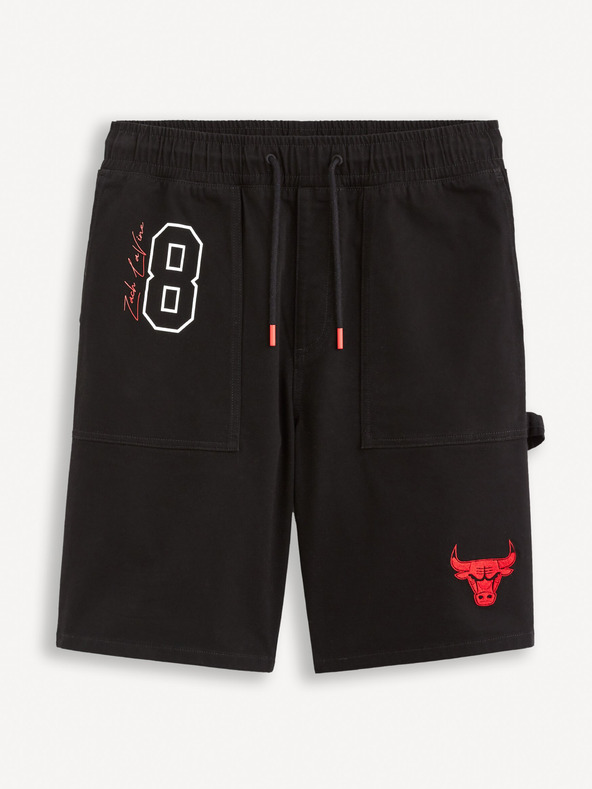 Celio Černé pánské kraťasy Celio NBA Chicago Bulls
