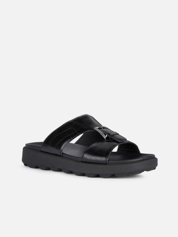 Geox Černé pánské pantofle Geox Spherica Ec6