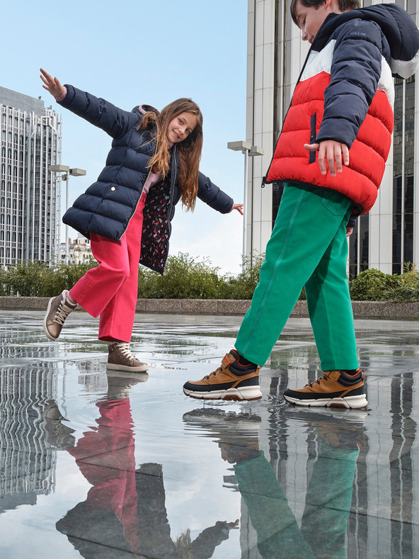 Geox Žlutá chlapecká kotníková obuv Geox Flexyper Plus Boy