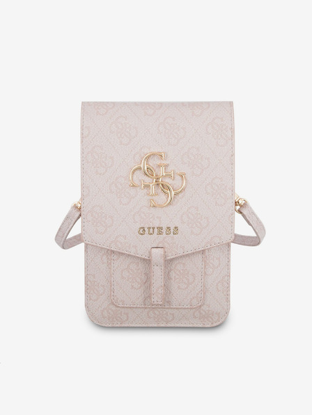 Guess Guess PU 4G Metal Logo Taška na Telefon Pink