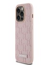 Karl Lagerfeld PU Leather Monogram Metal Logo Magsafe Zadní Kryt pro iPhone 14 Pro Max Pink Karl Lagerfeld