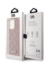 Karl Lagerfeld PU Leather Monogram Metal Logo Magsafe Zadní Kryt pro iPhone 14 Pro Max Pink Karl Lagerfeld