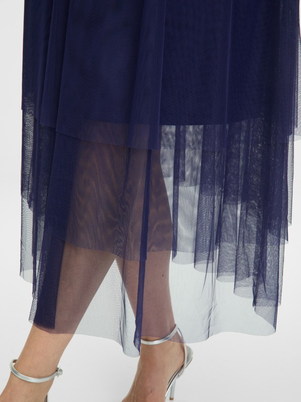 Orsay Tmavě modrá dámská sukně midi ORSAY