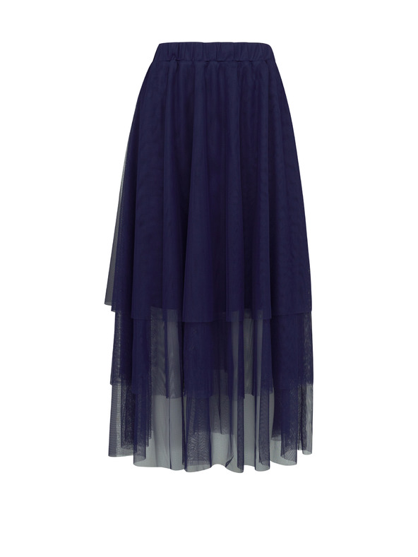 Orsay Tmavě modrá dámská sukně midi ORSAY