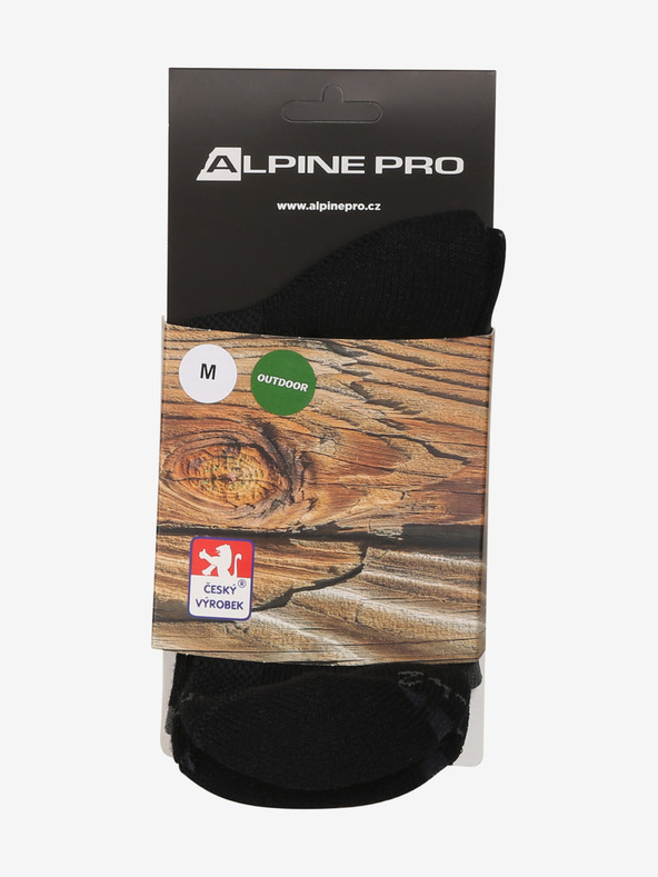 ALPINE PRO Sportovní ponožky s antibakteriální úpravou ALPINE PRO KEROWE black