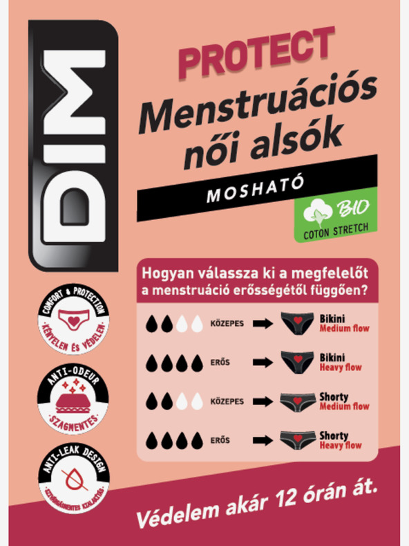 Bellinda Černé noční i denní menstruační kalhotky Bellinda MENSTRUAL BOXER STRONG