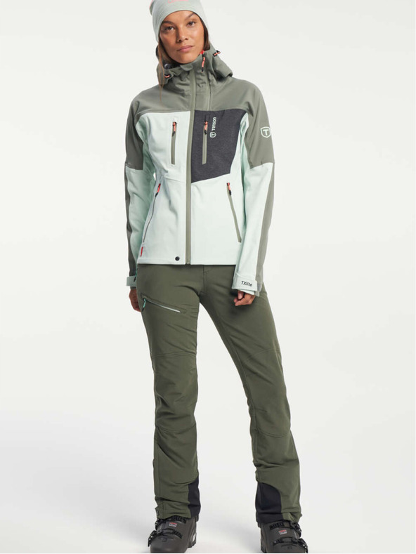 Tenson dámská skialpová softshellová bunda TENSON Touring Softshell W světle zelená