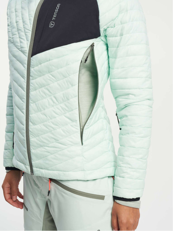 Tenson dámská skialpová zateplená bunda TENSON Touring Puffer Jacket W světle zelená