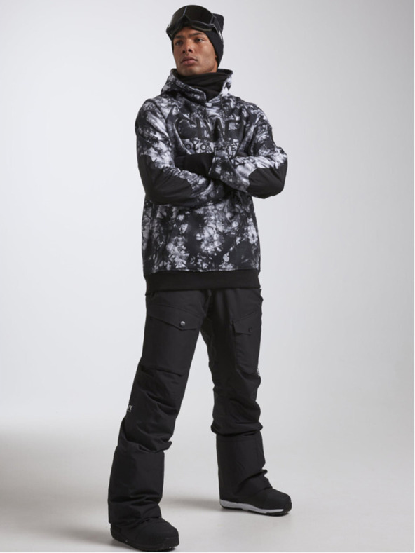 Tenson pánská mikina s kapucí COLOURWEAR Bowl 2.0 M černě batikovaná