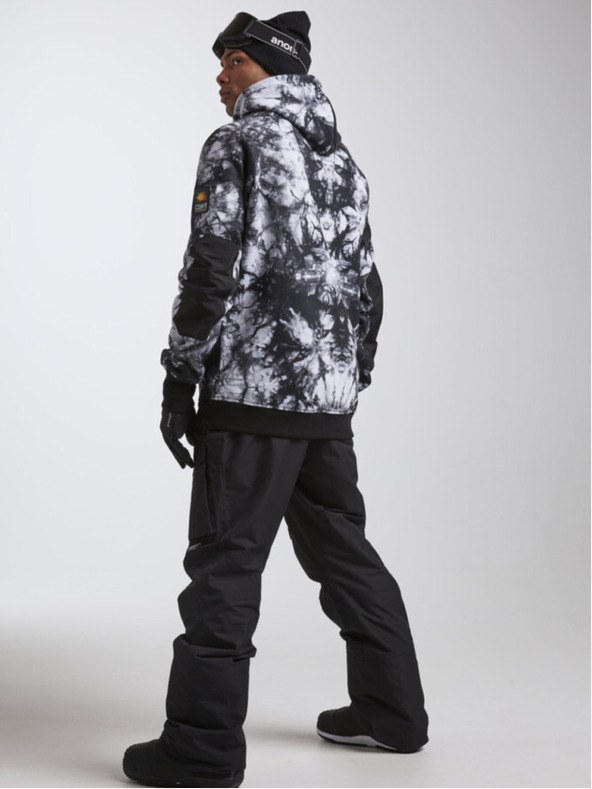 Tenson pánská mikina s kapucí COLOURWEAR Bowl 2.0 M černě batikovaná