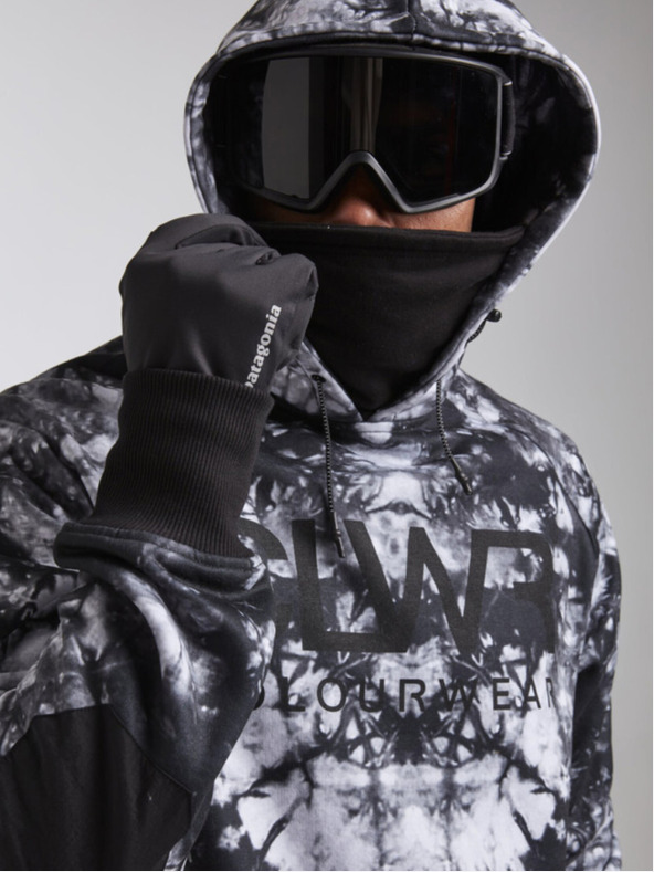 Tenson pánská mikina s kapucí COLOURWEAR Bowl 2.0 M černě batikovaná