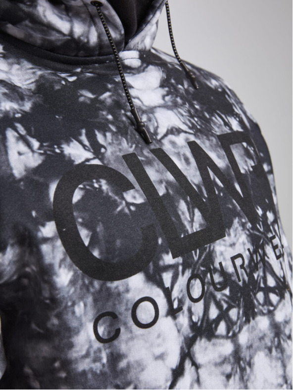 Tenson pánská mikina s kapucí COLOURWEAR Bowl 2.0 M černě batikovaná