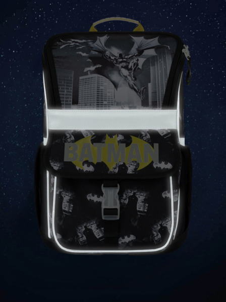 BAAGL Černá školní aktovka Zippy Baagl Batman Darky City