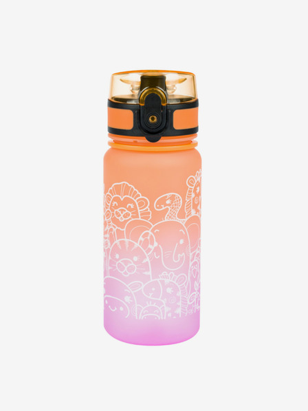 BAAGL Oranžová tritanová láhev na pití gradient zvířata, 350 ml Baagl