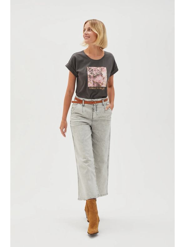 Moodo Dámské šedé jeansy Moodo