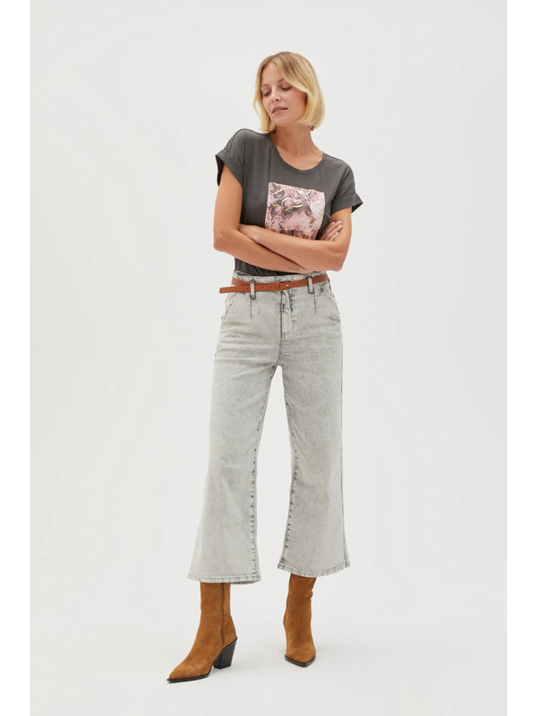 Moodo Dámské šedé jeansy Moodo