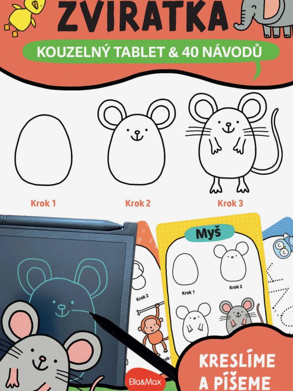 ELLA & MAX Kouzelný tablet & 40 návodů – ZVÍŘÁTKA