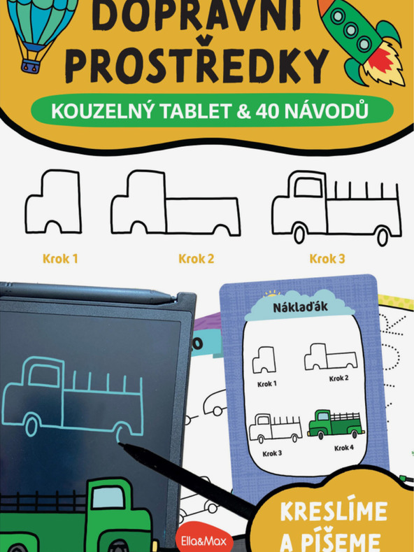 ELLA & MAX Kouzelný tablet & 40 návodů – DOPRAVNÍ PROSTŘEDKY