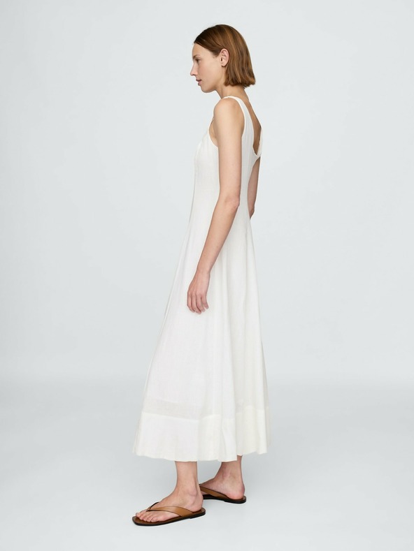 GAP Lněné maxi šaty GAP