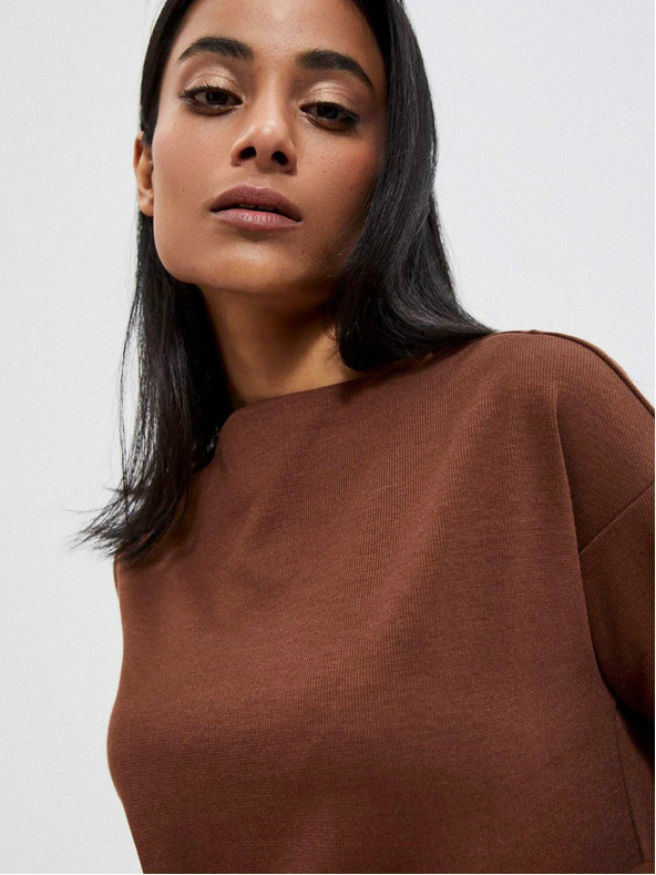 Moodo Hnědé dámské šaty Moodo