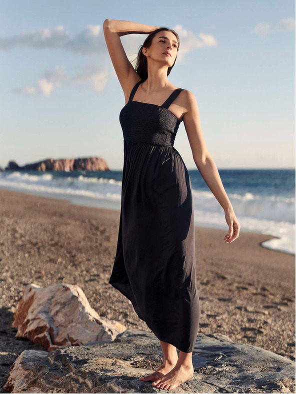 Moodo Tmavě modré dámské šaty Moodo