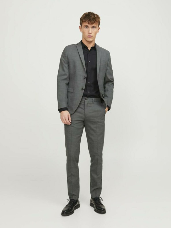 Jack & Jones Šedé pánské oblekové sako Jack & Jones