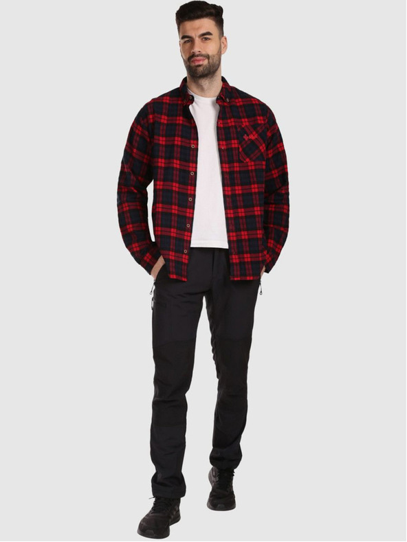 Kilpi Pánská sportovní flanelová košile Kilpi FLANNY-M Červená