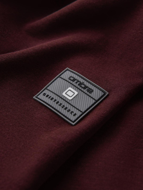 Ombre Clothing Pánská strukturovaná pletená mikina s límečkem - grafitová melanž V1 OM-SSNZ-0149 Ombre Clothing