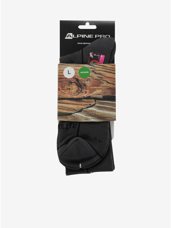 ALPINE PRO Unisex ponožky s antibakteriální úpravou ALPINE PRO BANFF 2 šedá