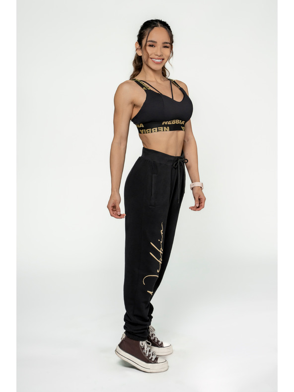 Nebbia NEBBIA Dámská sportovní podprsenka s výstuží INTENSE Iconic 844 Gold Nebbia