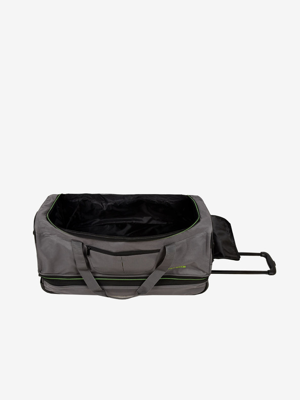 Travelite Cestovní taška Travelite Basics Wheeled duffle L Grey/green