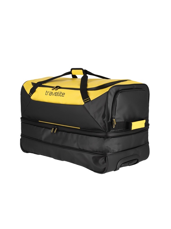 Travelite Cestovní taška Travelite Basics Wheeled Duffle exp. Black/yellow