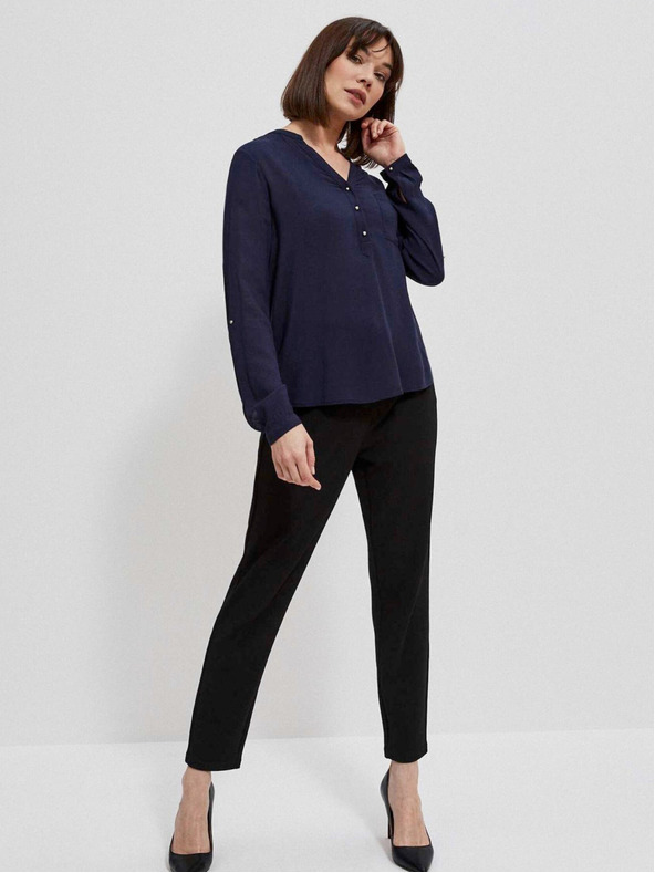 Moodo Tmavě modrá dámská košile Moodo