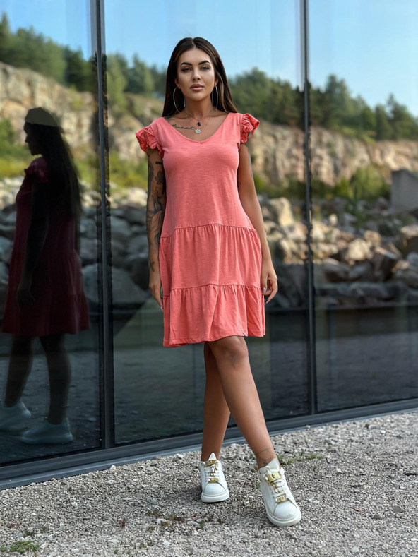 Edoti Dámské mini šaty DLR106 - růžové OTHER