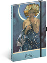 BAAGL  NOTIQUE Notes Alfons Mucha – Luna, tečkovaný, 13 x 21 cm